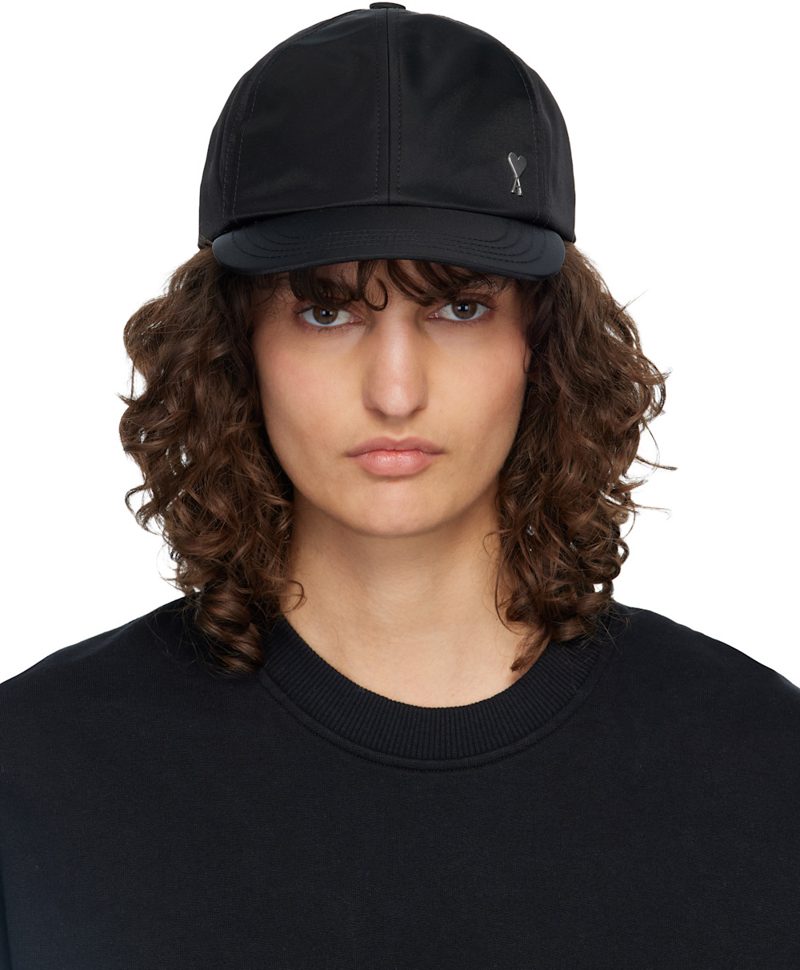 Black Ami de Coeur Stud Cap 261482F016001