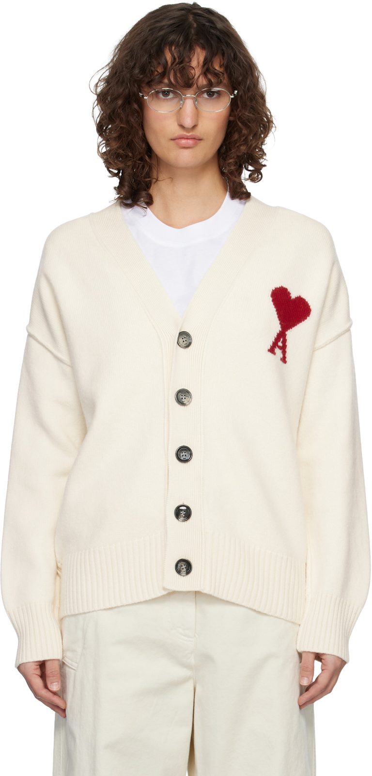์คํํ์ดํธ Wool Ami de Coeur Cardigan 261482F095004