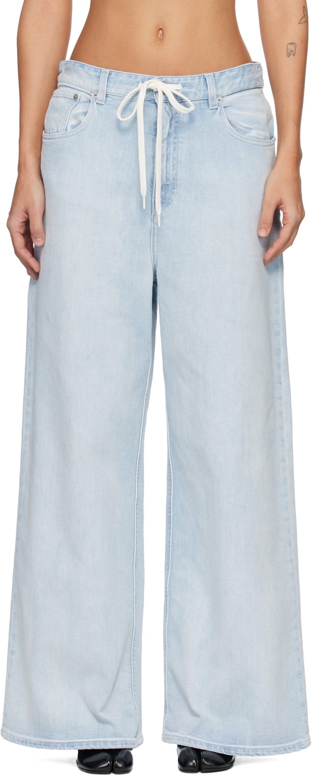Blue Wide-Leg Jeans 261188F069005