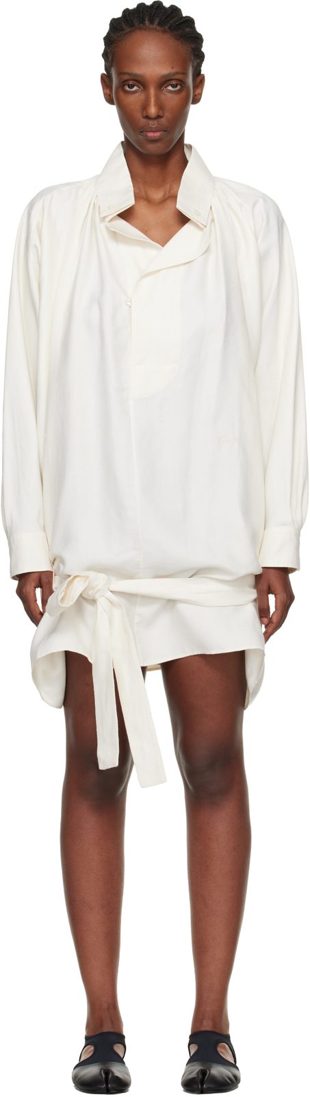 겐조 Paris Oversized Blouse Minidress 261387F052000
