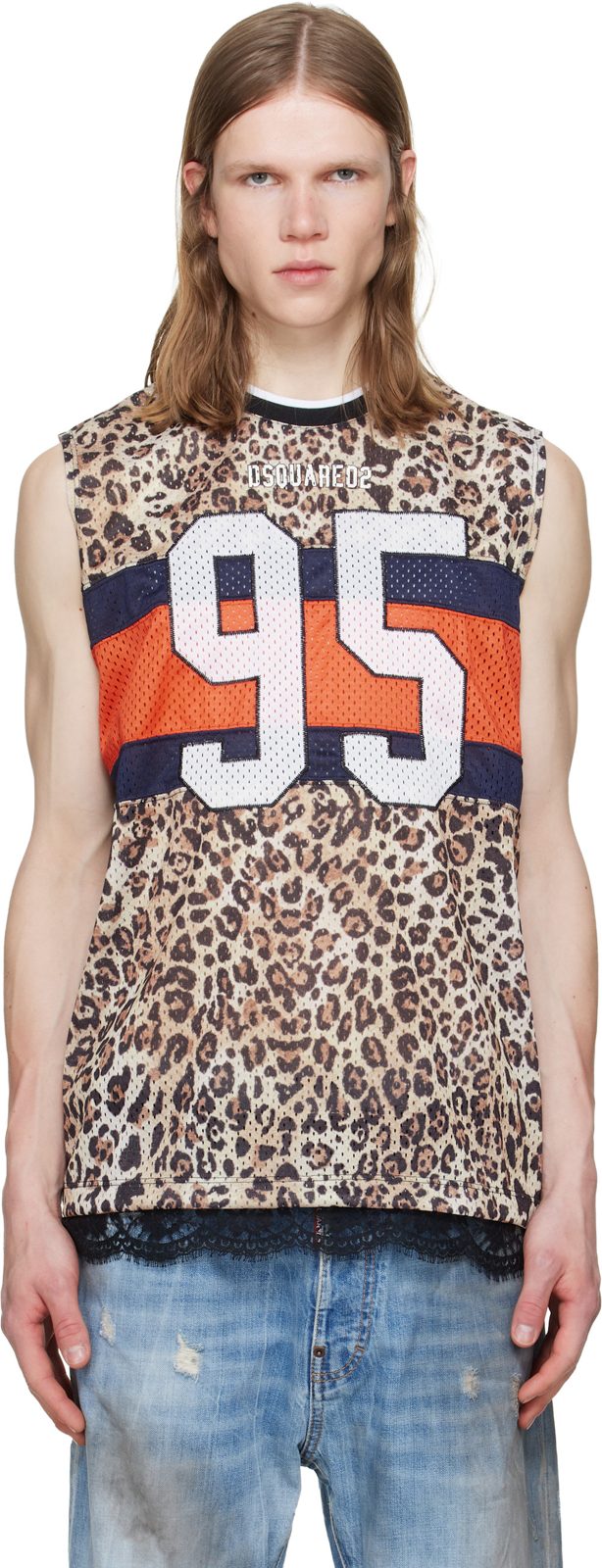 Multicolor Wild2 Cigarette Fit Tank Top 261148M214000
