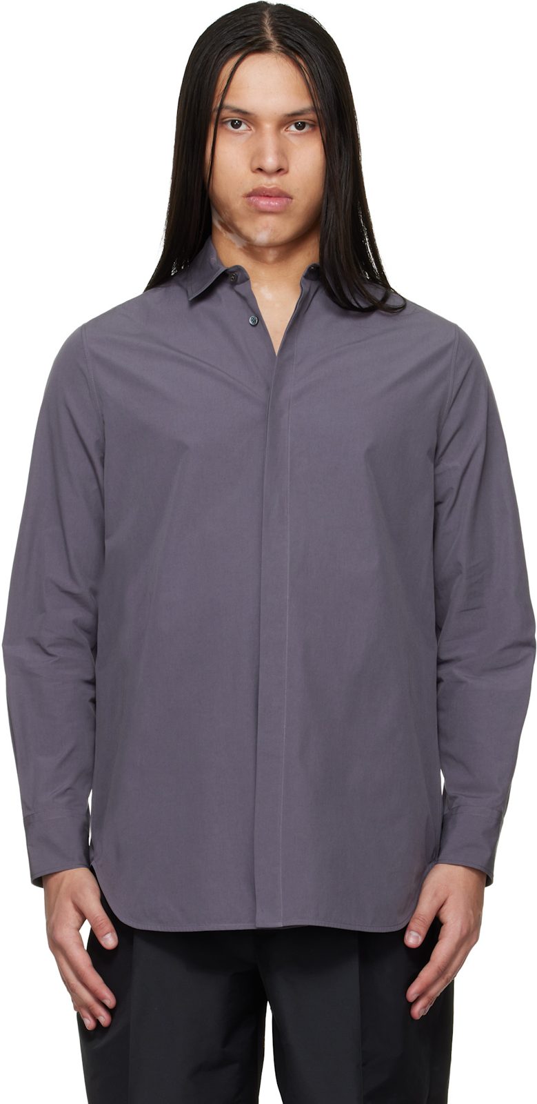 Gray Open Back Shirt 261249M192019