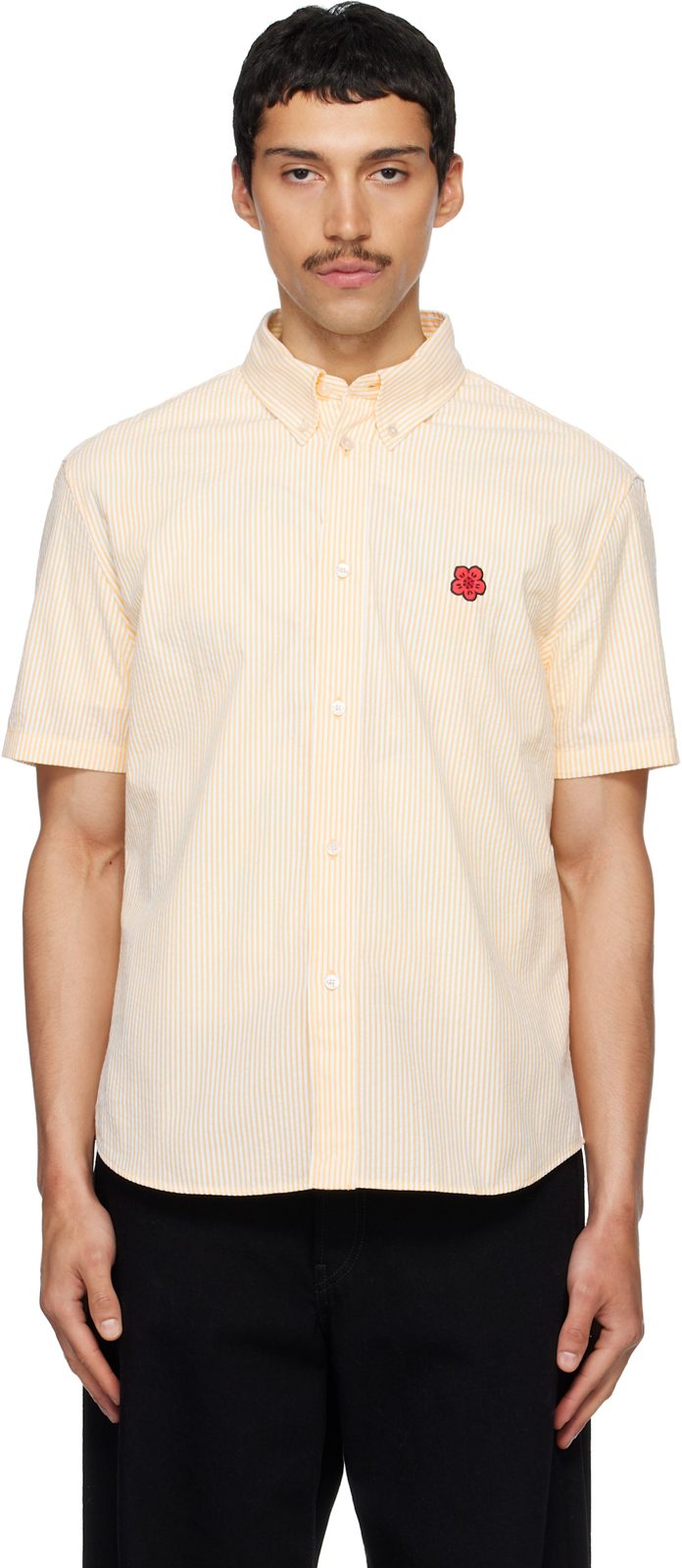 Yellow [겐조] Paris Boke Flower Short Sleeve Shirt 261387M192006