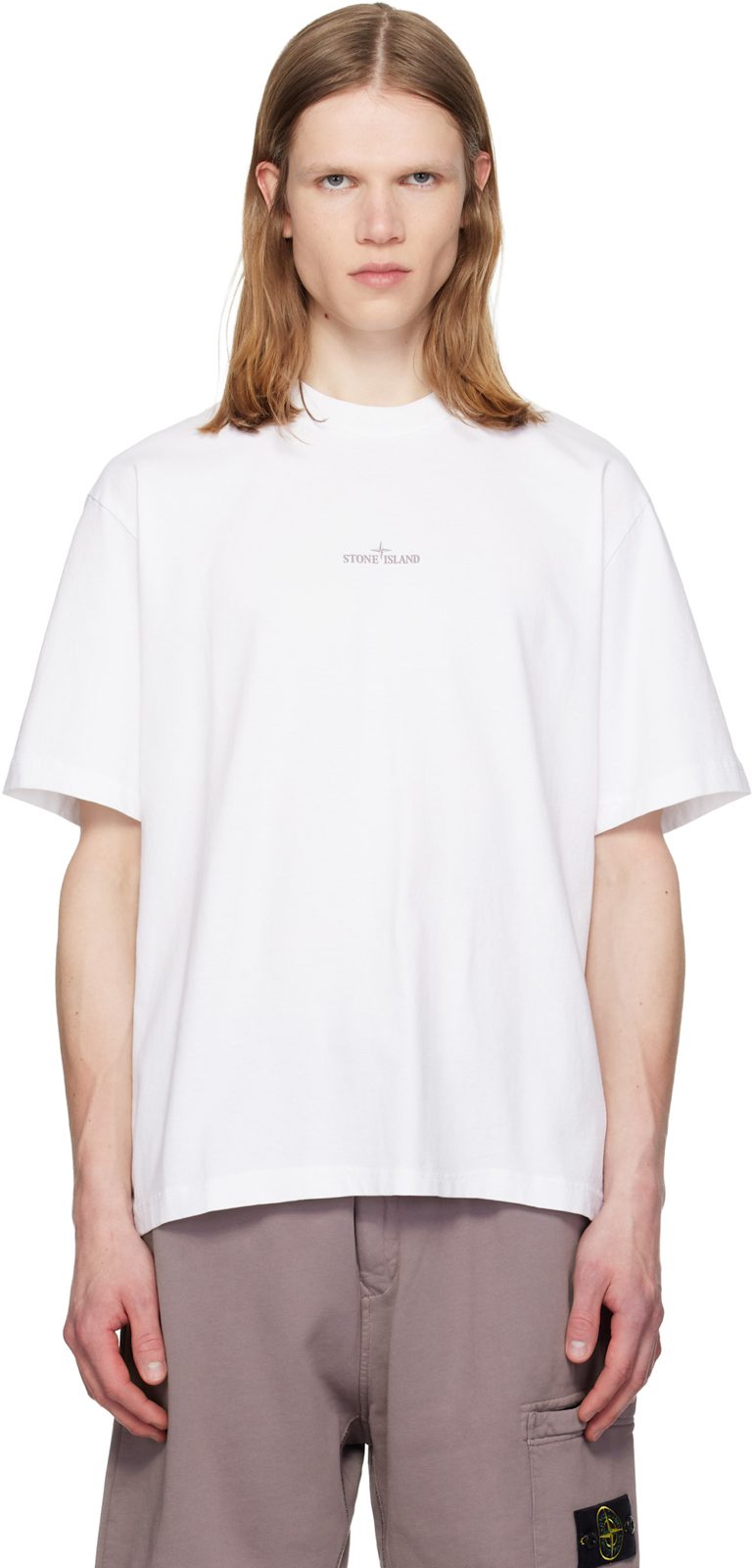 White 2100001 Combed Organic Cotton Jersey T-shirt 261828M213001