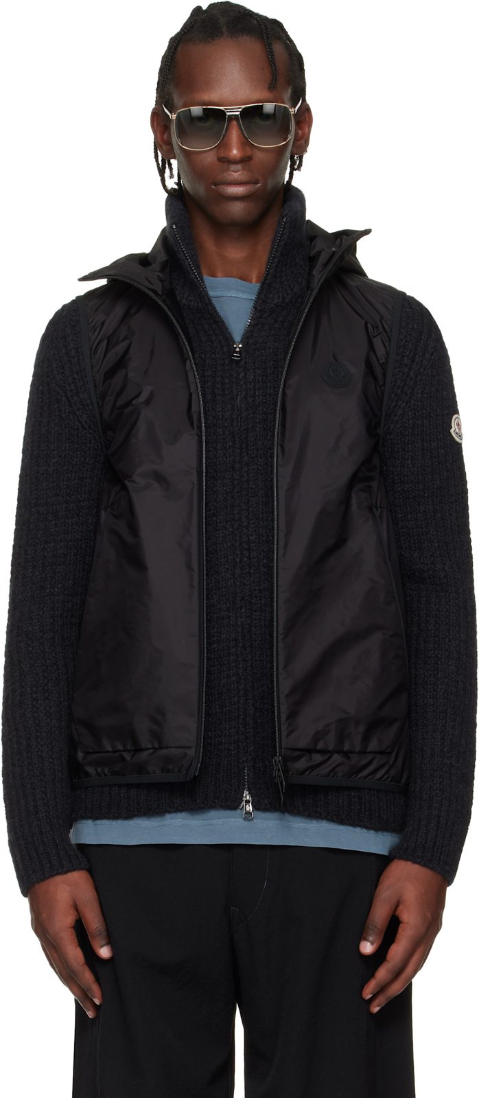 Black Moretan Vest 261111M185001