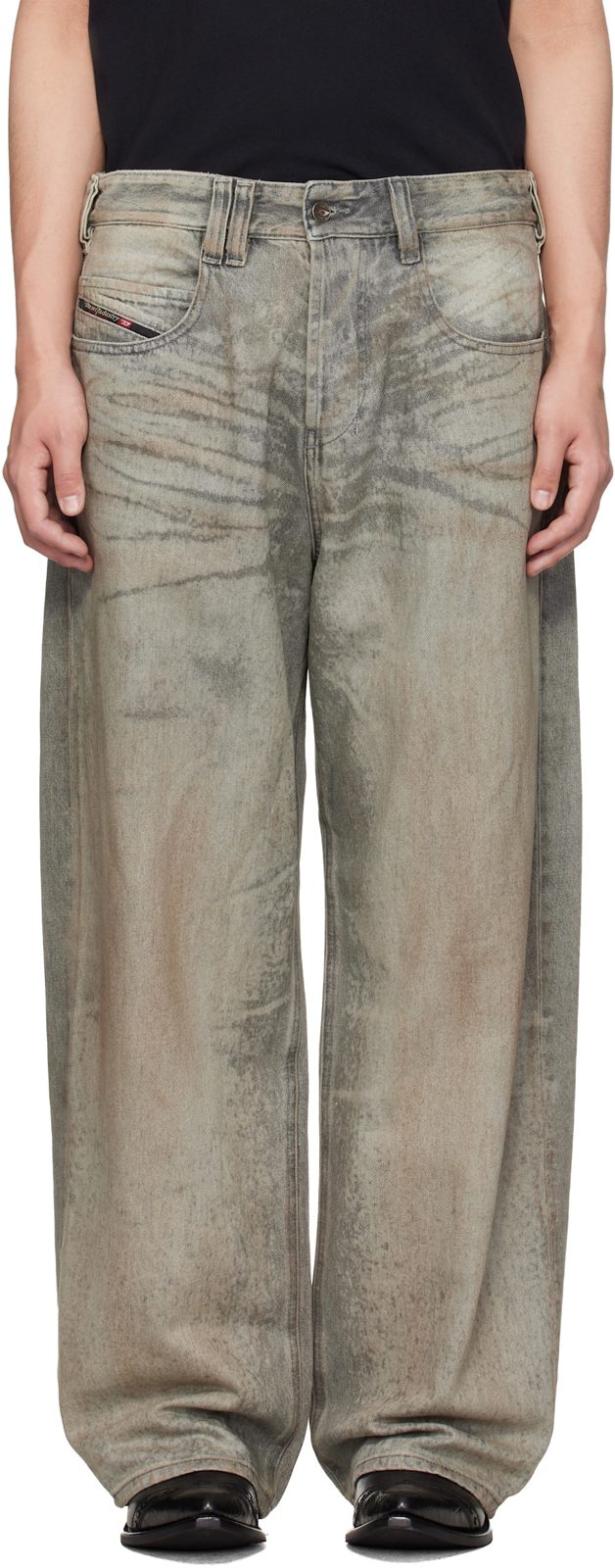 Gray Regular Waist 1997 D-Enim-M Relaxed Jeans 261001M186034