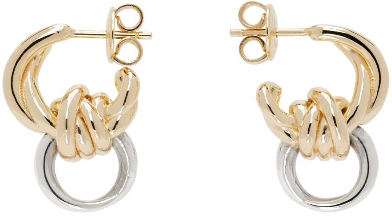 Silver & Gold Knot Earrings 242798F022009