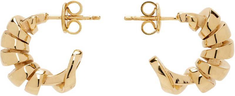 Gold Twist Earrings 242798F022028