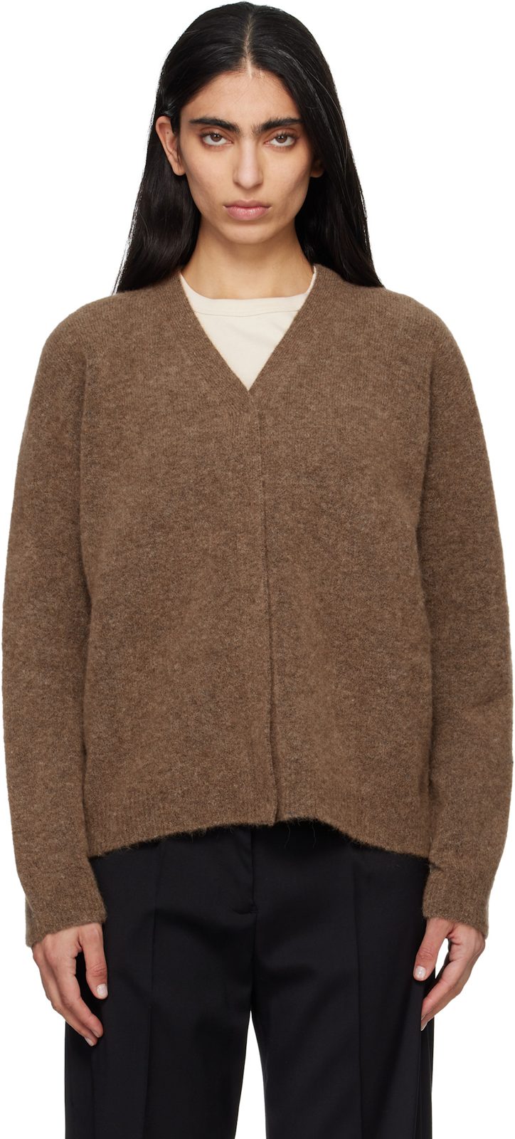 Brown Mora Cardigan 261118F095002