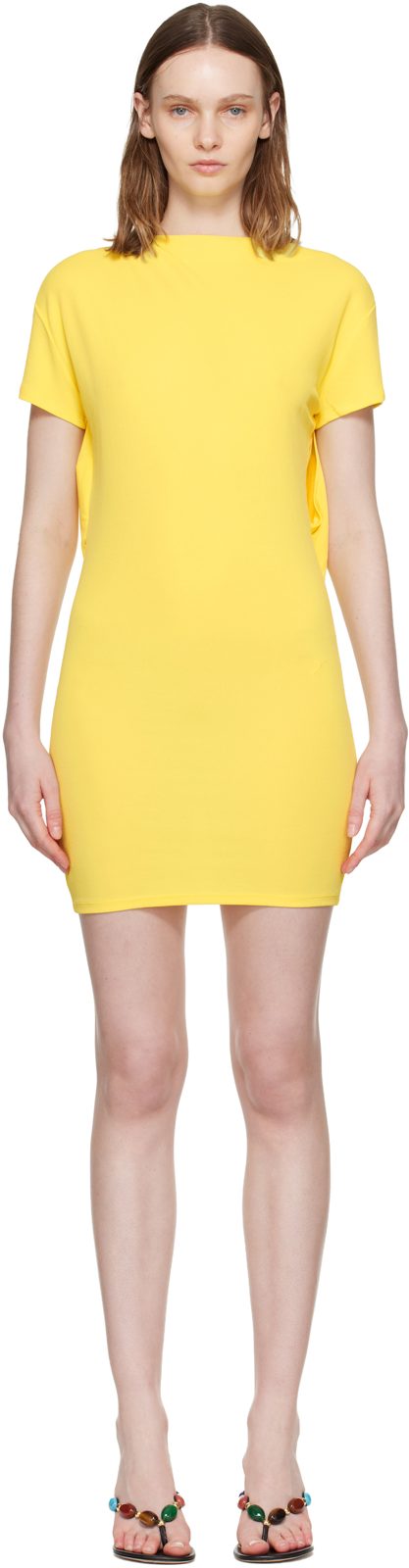 Yellow The Mistral short-sleeve Minidress 262553F052000