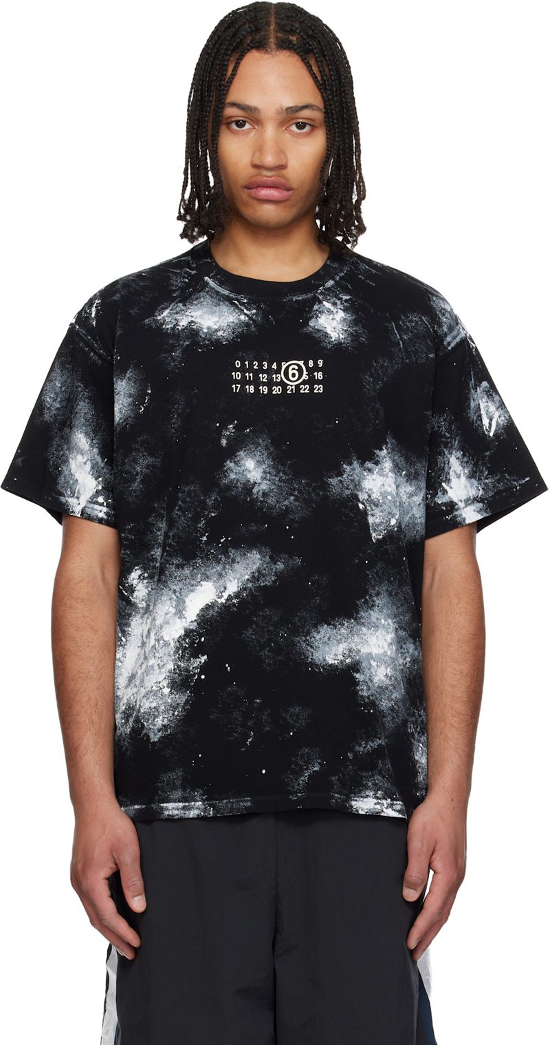 Black Paint Splatter T-shirt 261188M213026