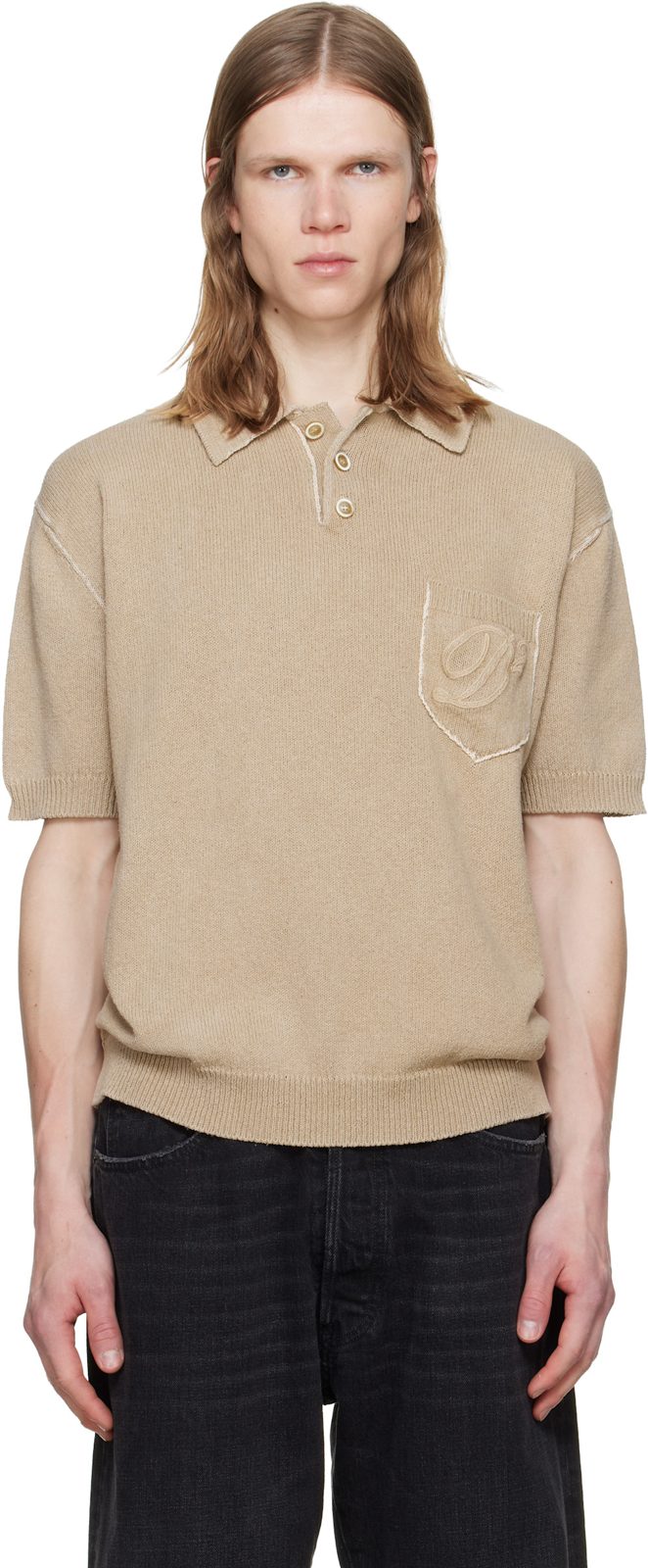 Beige [디스퀘어드2] Signature Short Sleeves Polo 261148M212010