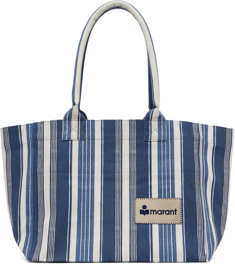 Navy & White Yenky Zipped Tote 261600F049004