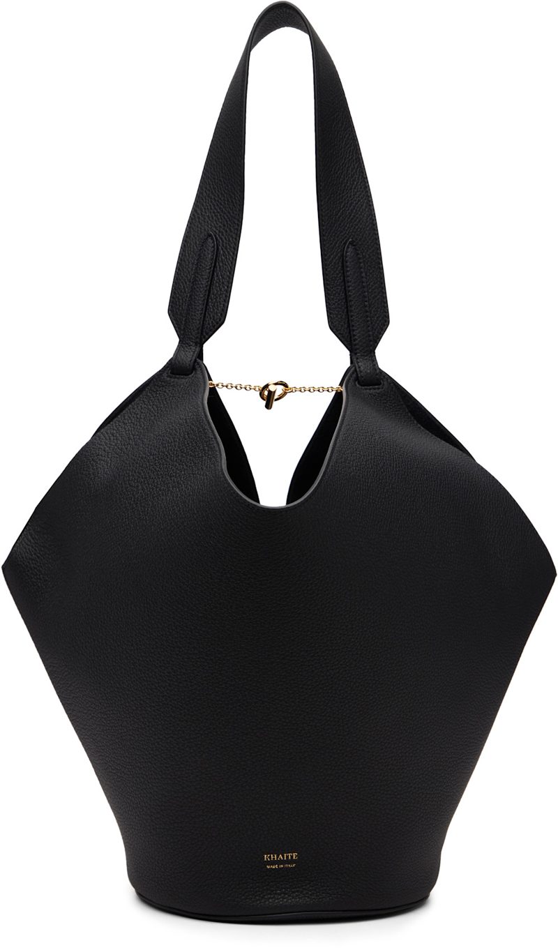 Black Small Lotus Tote 261914F049006
