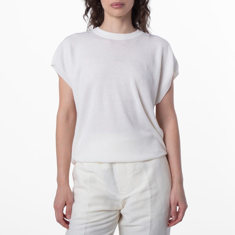 EKD Fine-Knit Wool Top_Chalk
