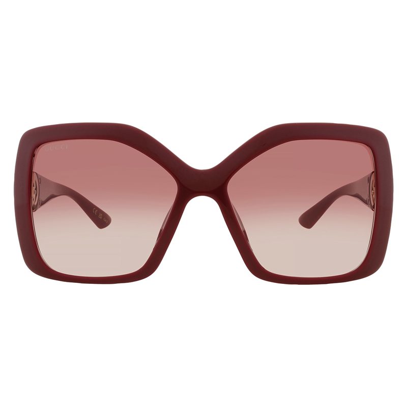Burgundy Gradient Square Ladies Sunglasses GG2015S 002 59