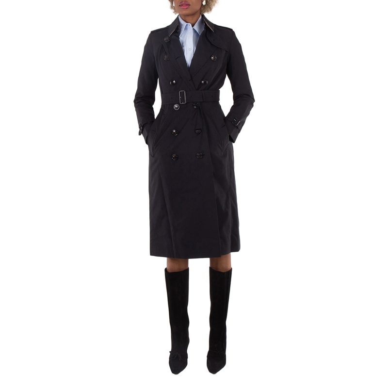 Slim Fit Long Heritage Chelsea Trench Coat_Midnight