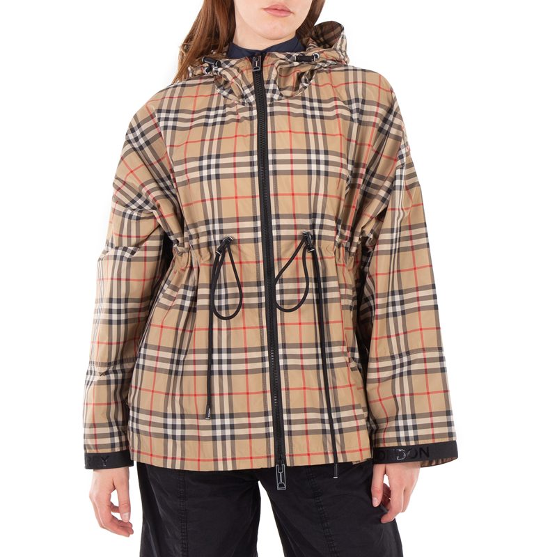 Vintage Check Motif Polyester Jacket_Archive Beige Ip Chk