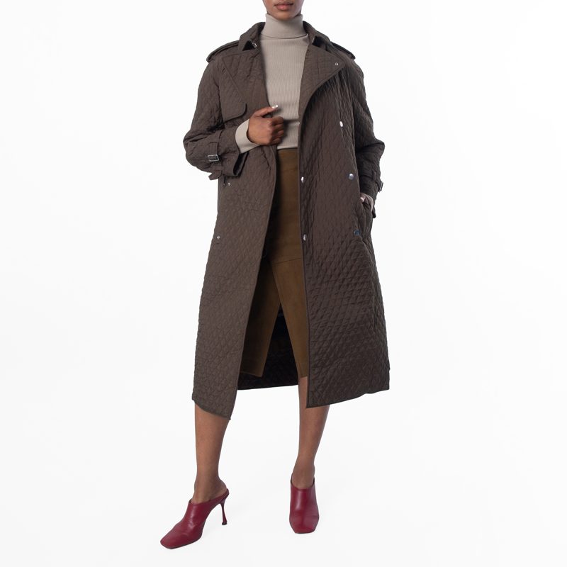 Long Quilted Trench Coat_Loch