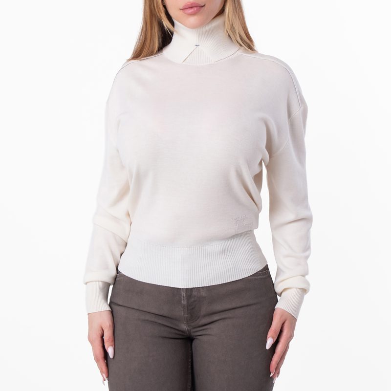 EKD Wool Rollneck Sweater_Chalk