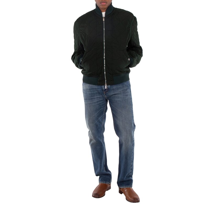 Quilted Long Sleeve Bomber Jacket_Ivy
