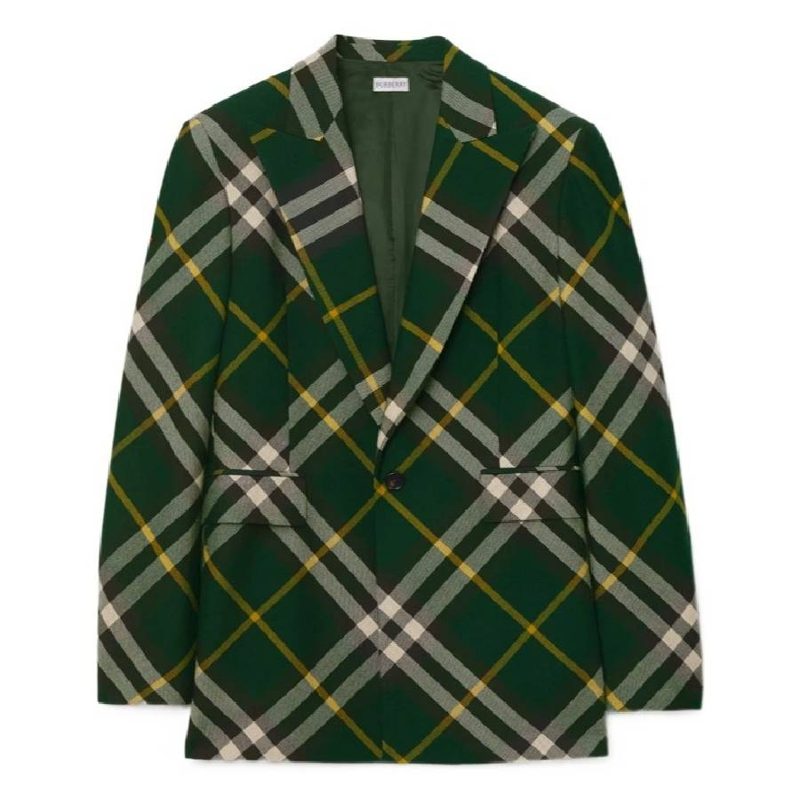 Tailored Check Pattern Wool Blazer_Ivy Ip Check