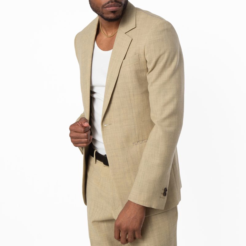 Mens Tailored Wool Blazer_Hunter