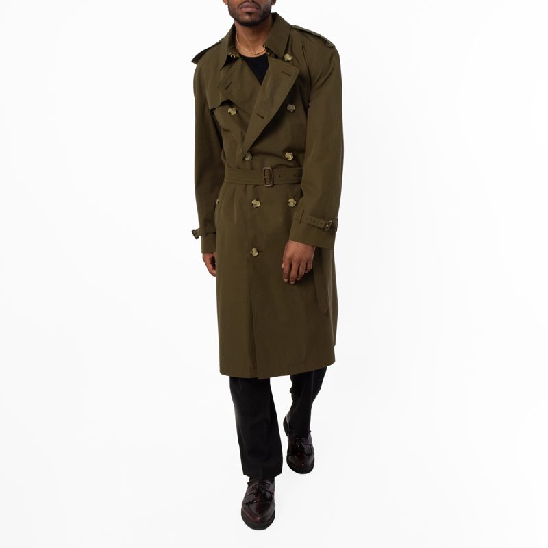 Double Breasted Westminster Heritage Trench Coat_Dark Military Khaki