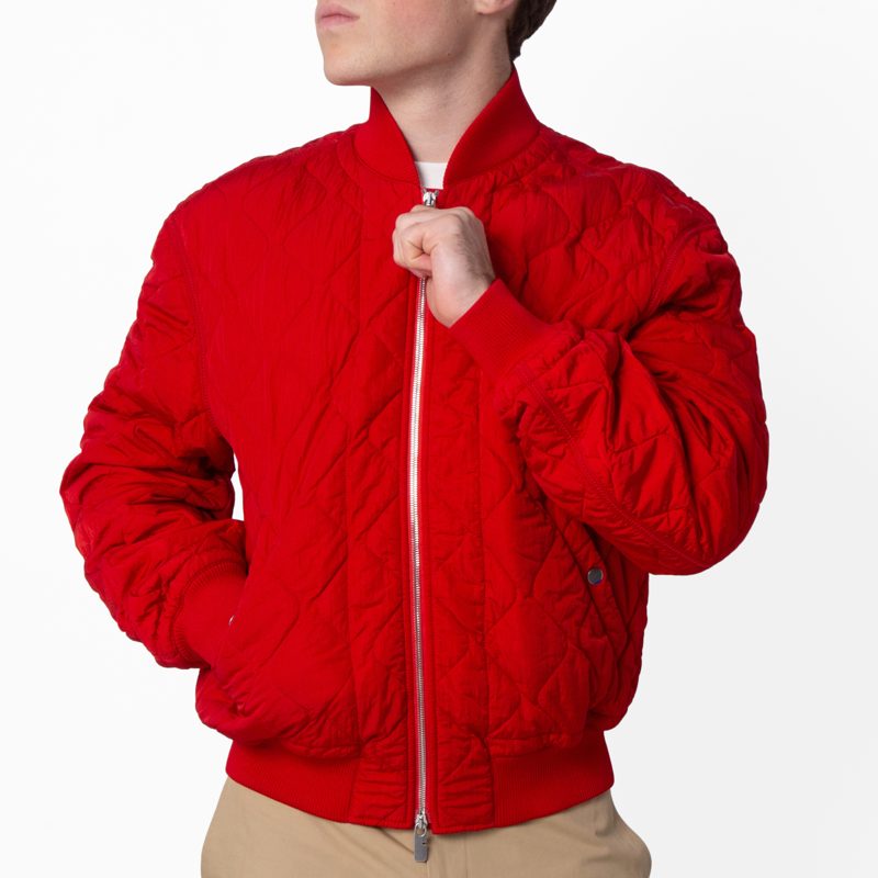 Quilted Nylon Bomber Jacket_Pillar