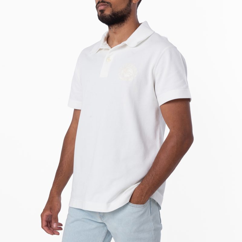 EKD Pique Weave Cotton Polo Shirt_Chalk