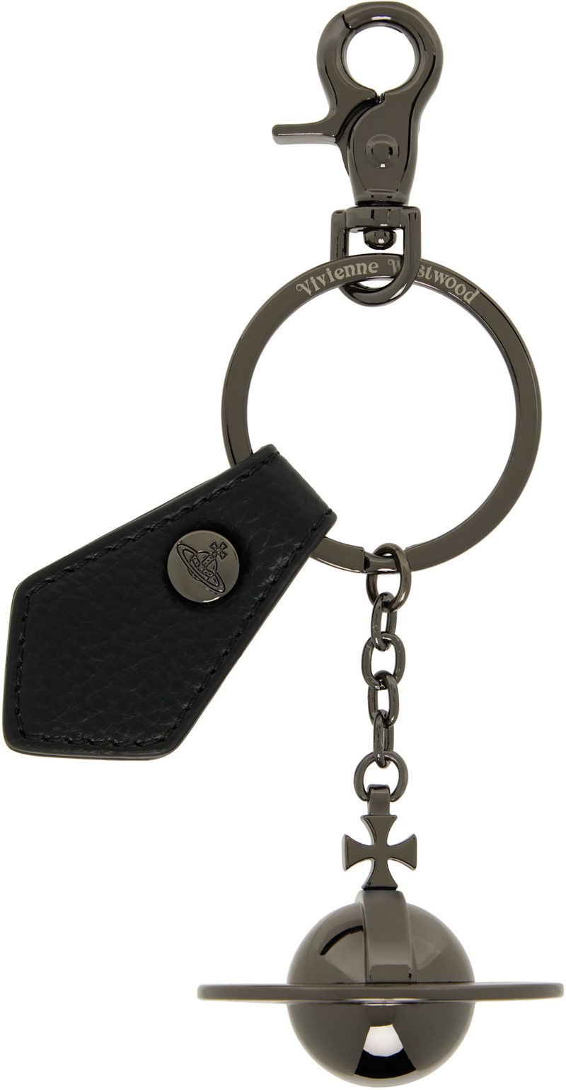 Black & Gunmetal 3D Orb Keychain 261314M148022