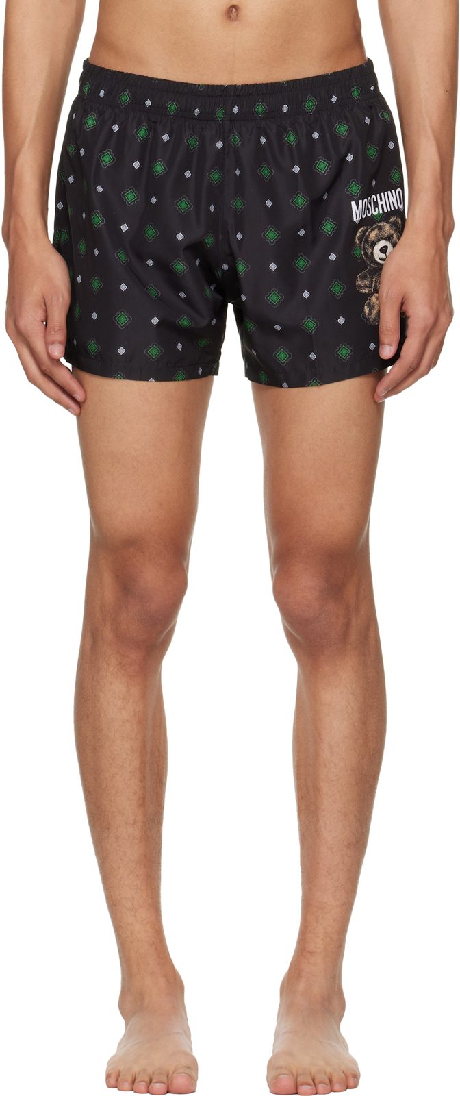 Moschino Black Teddy Swim Shorts 261720M208002