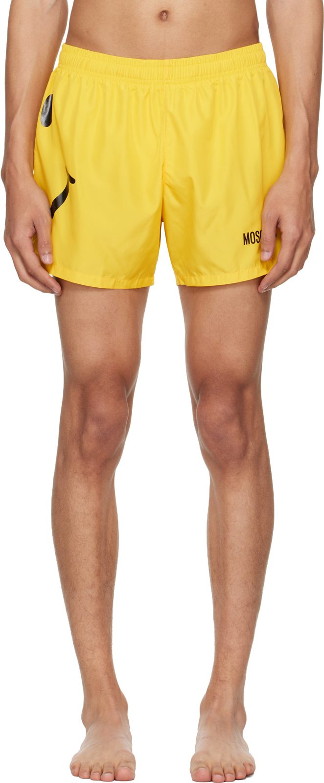 Moschino Yellow Smiley Swim Shorts 261720M208001