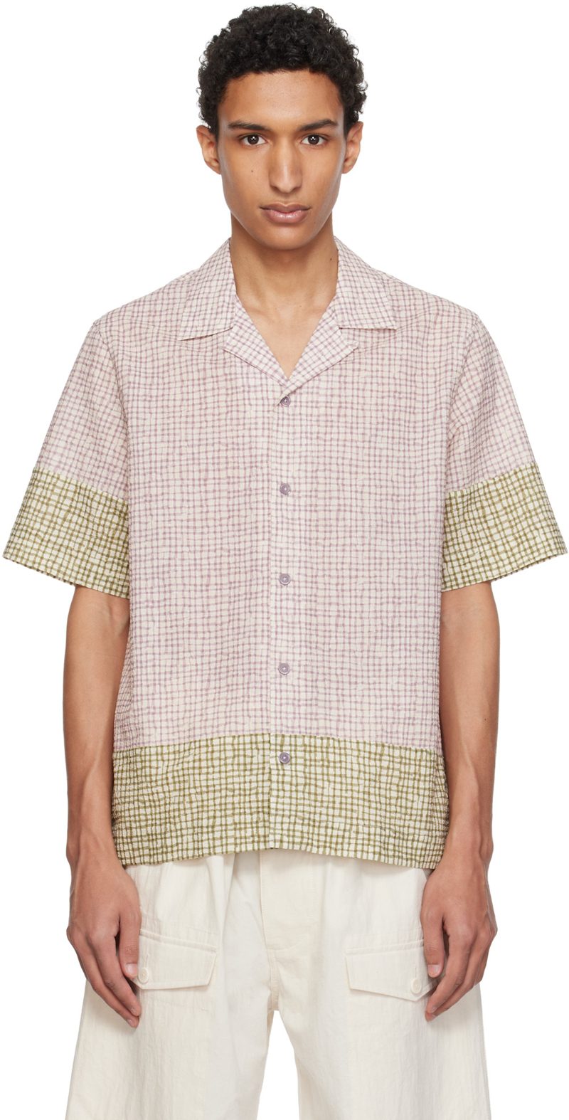 Paul Smith Purple & Green Checked Shirt 261260M192024