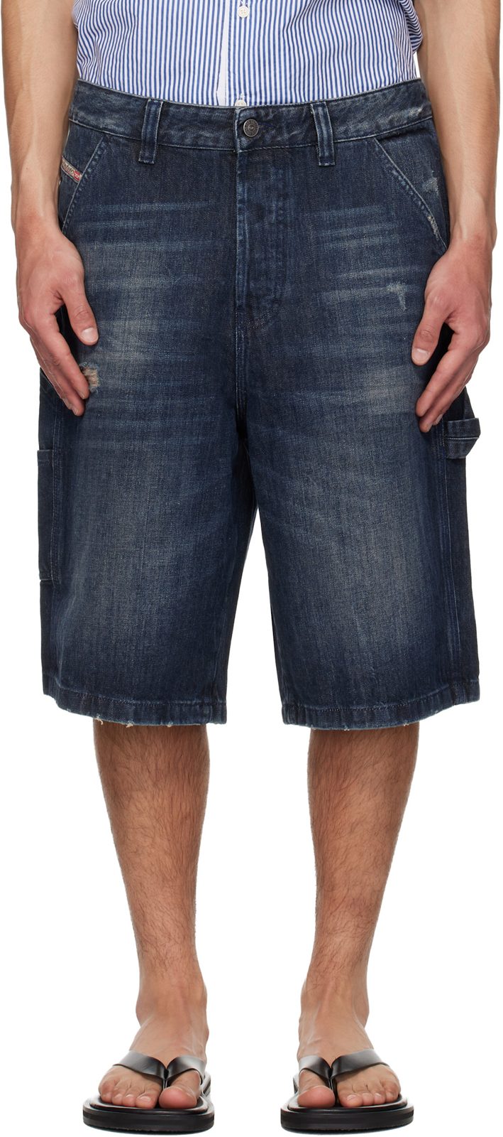 Blue D-Livery-W-Short Denim Shorts 261001M193001