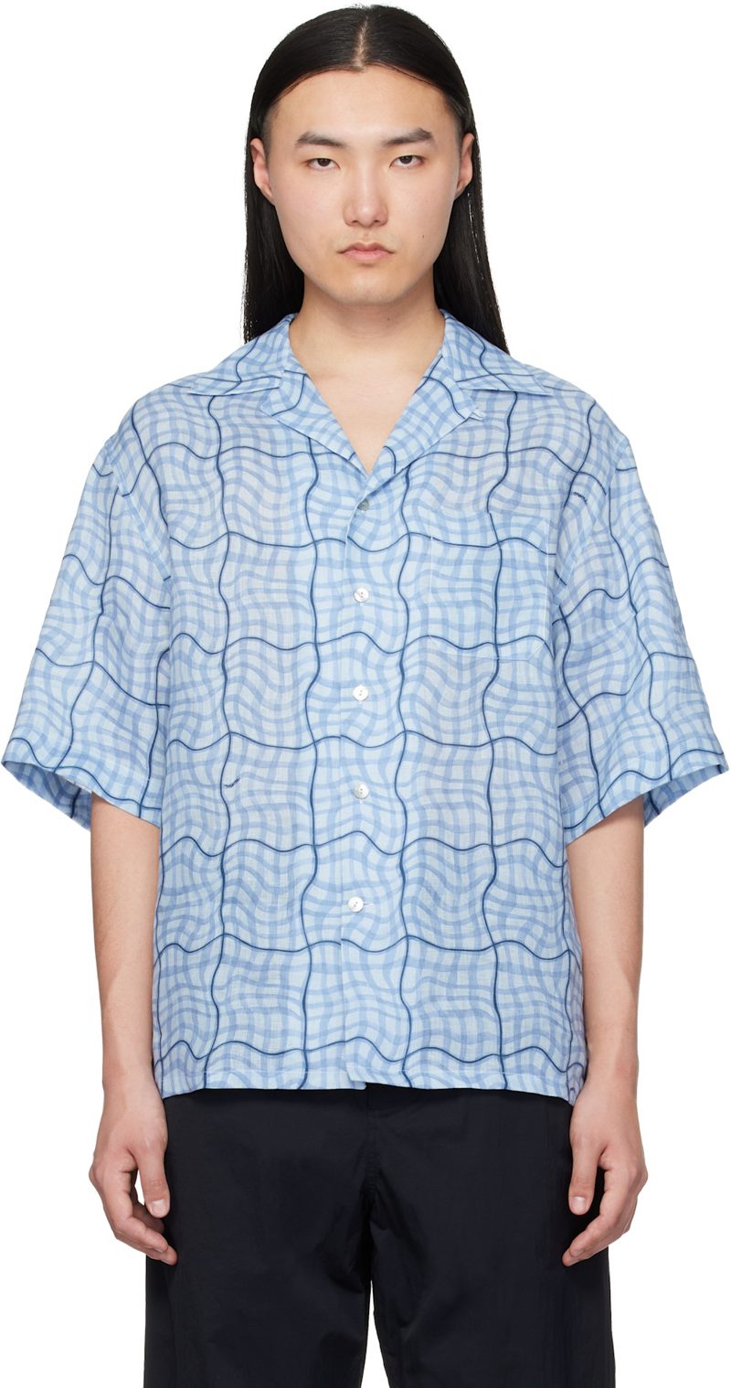 Marni Blue Checked Shirt 261379M192036