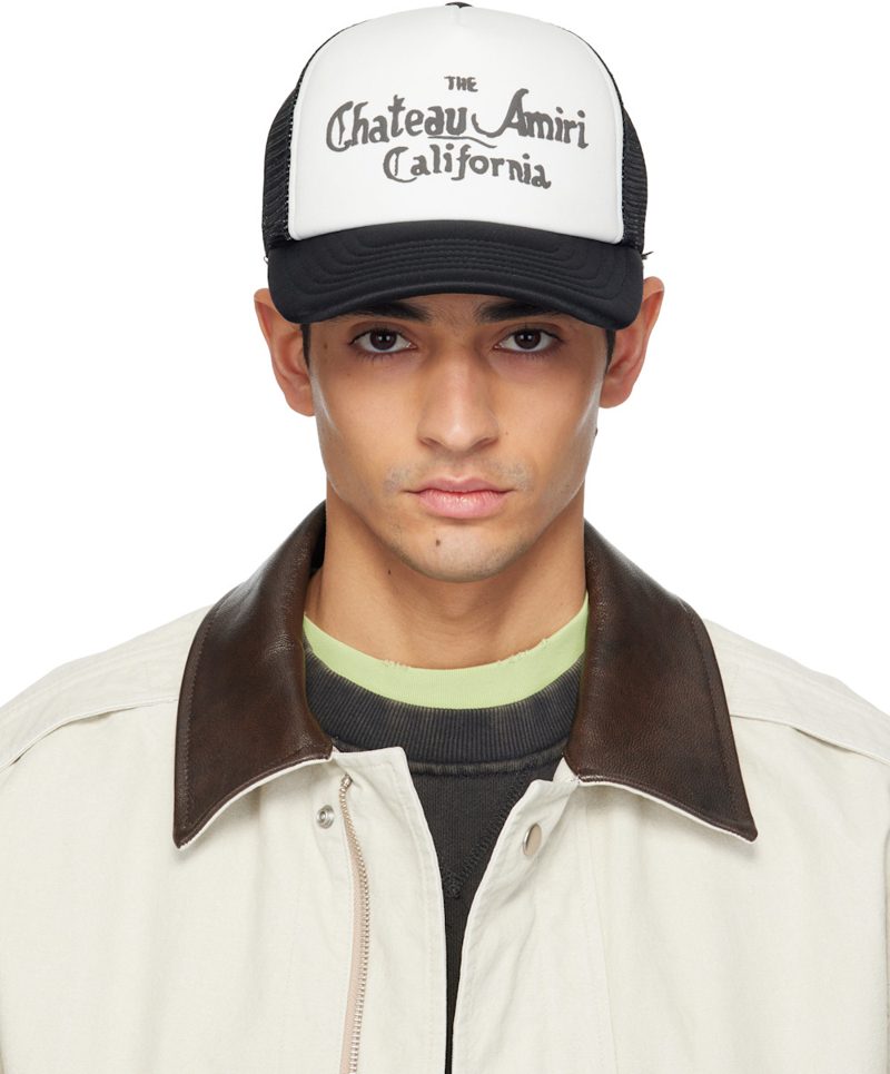 White & Black Chateau [아미리] Foam Trucker Cap 261886M139045