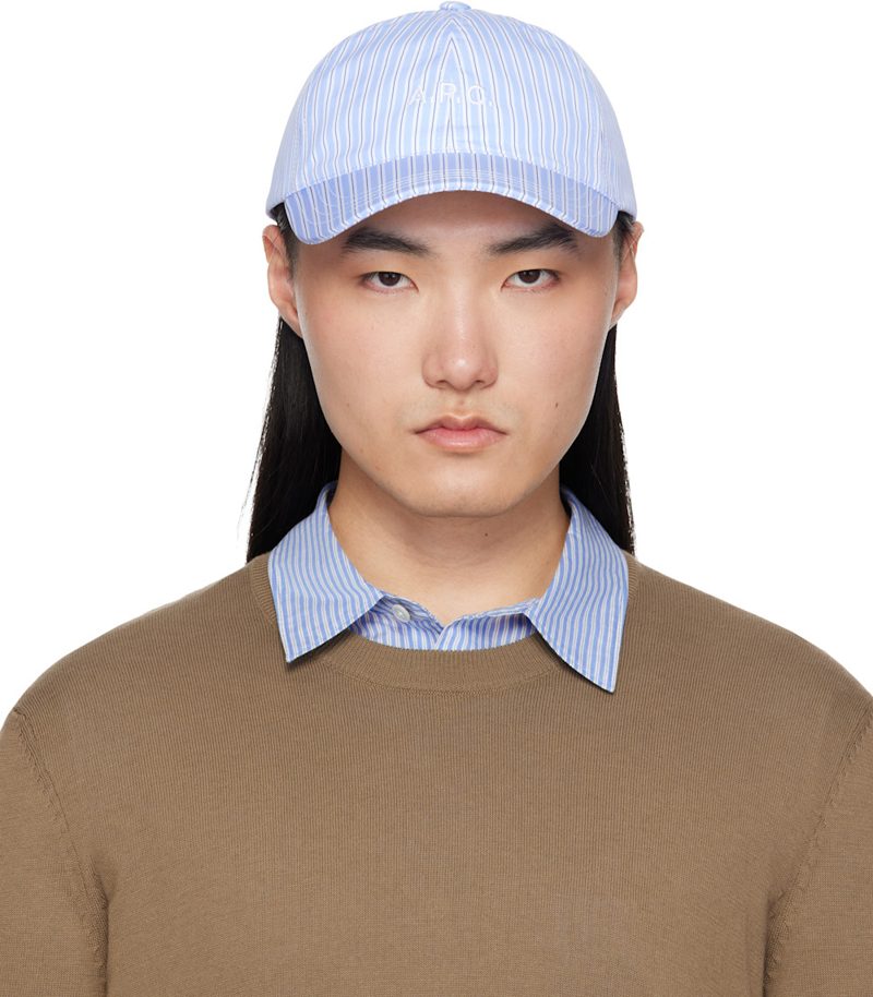 Blue & White Charlie Baseball Cap 261252M139005
