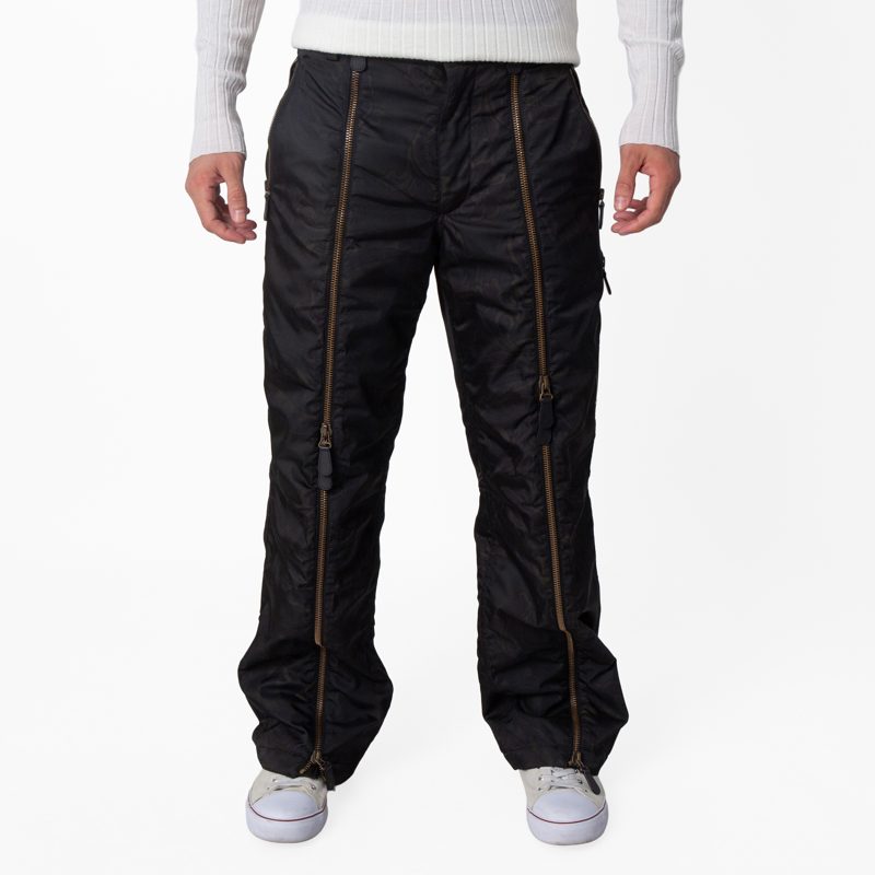 Paisley Nylon Zip Cargo Trousers