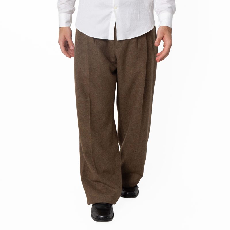 Brushed Wool Tailored Trousers
