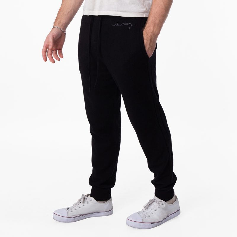 Cashmere-Blend Logo Embroidered Track Pants