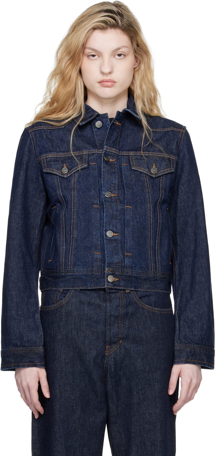 Navy Augustine Denim Jacket 261914F060000
