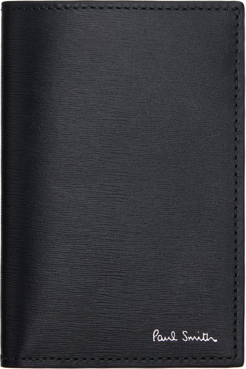 Paul Smith Black Leather Credit Card Wallet 262260M163000
