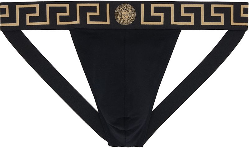 Black Cotton-Jersey Jockstrap 261404M217002
