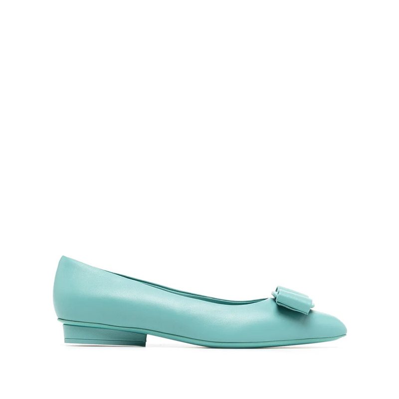 Womens Light Blue Ballerinas Flats