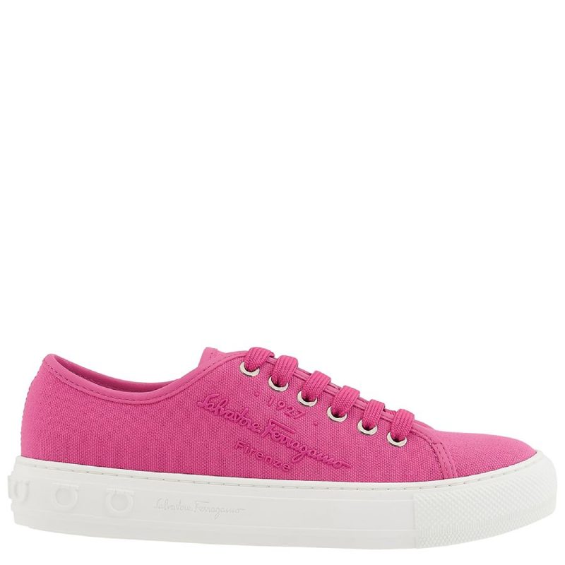 Ladies Hot Pink Mediterr Low Cut Sneakers