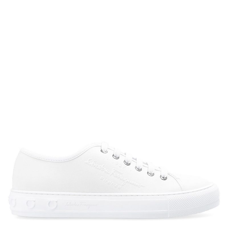 Ladies White Mediterr Low Cut Sneakers
