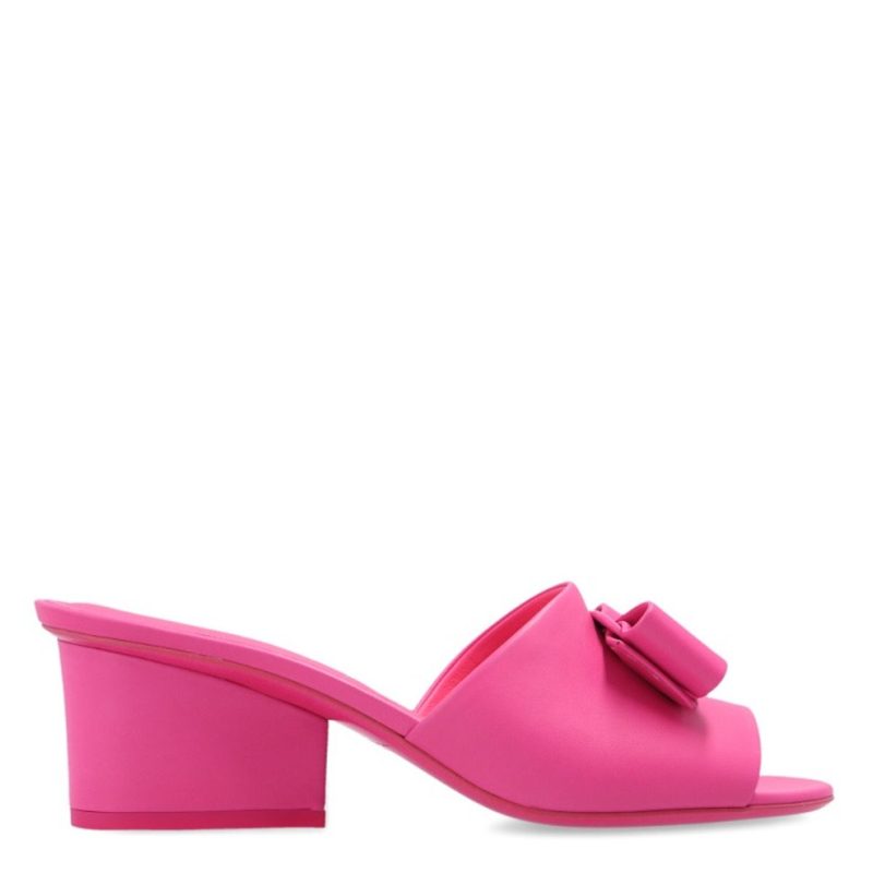 Salvatore Ladies Hot Pink Leather Viva 55 Sandals
