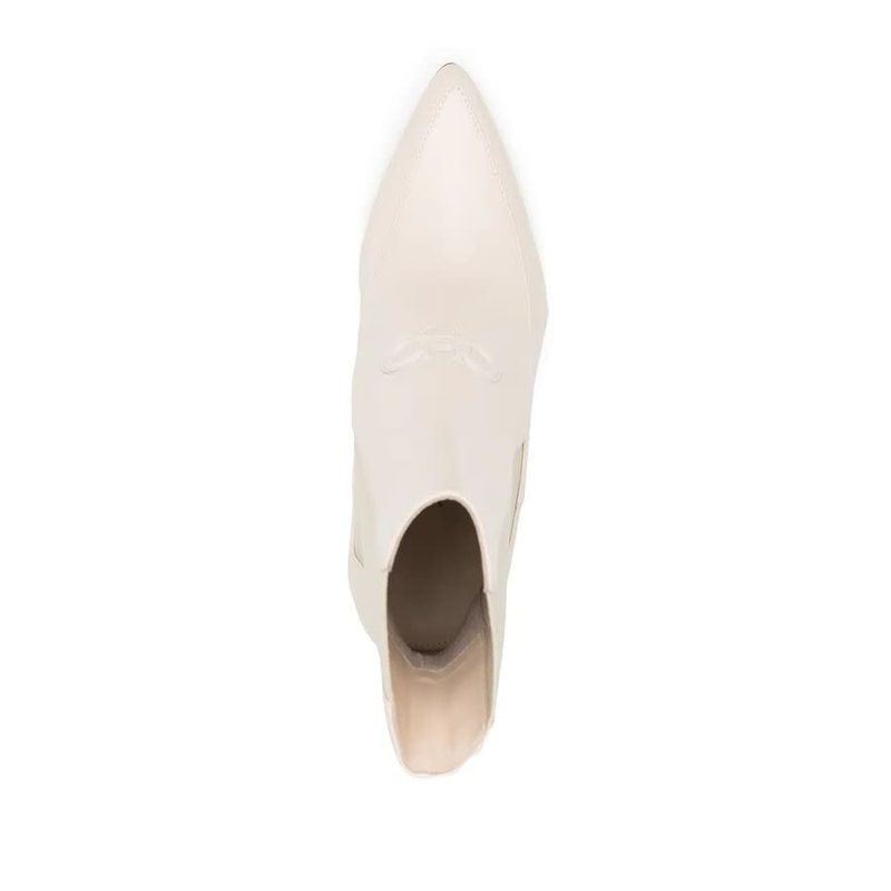 Womens Bone White Ankle boots boots