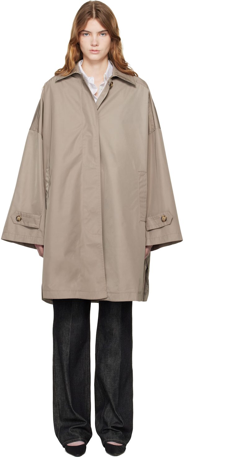 TOTEME Taupe Car Trench Coat 261771F059000